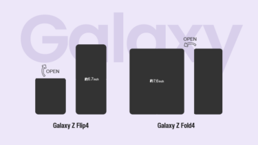 Galaxy Z Flip4/Galaxy Z Fold4の価格、スペックを従来機種と比較してみた。