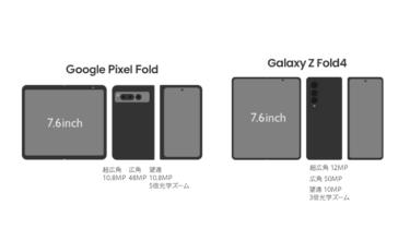 折りたたみスマホGoogle Pixel FoldとGalaxy Z Fold4を比較してみた。
